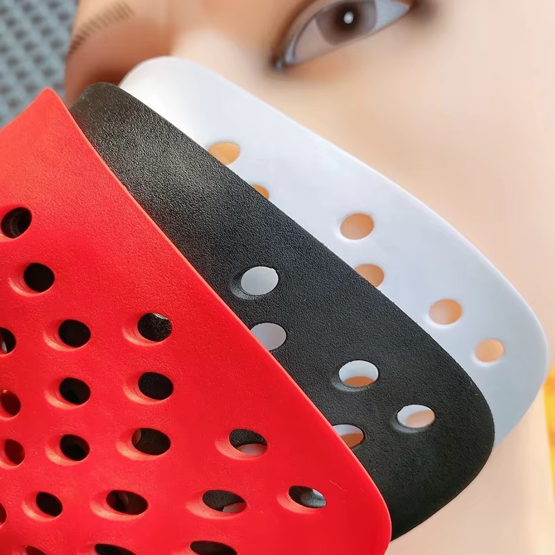 Silicone Mask Bracket - غطاء قناع سيليكون أسود أحمر، أقنعة