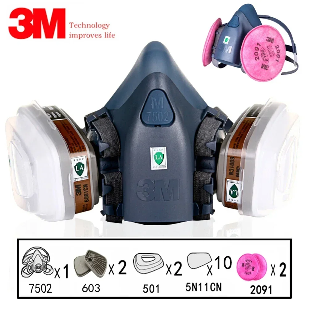 Dust Mask Construction - 17 في 1 3M 7502 جهاز