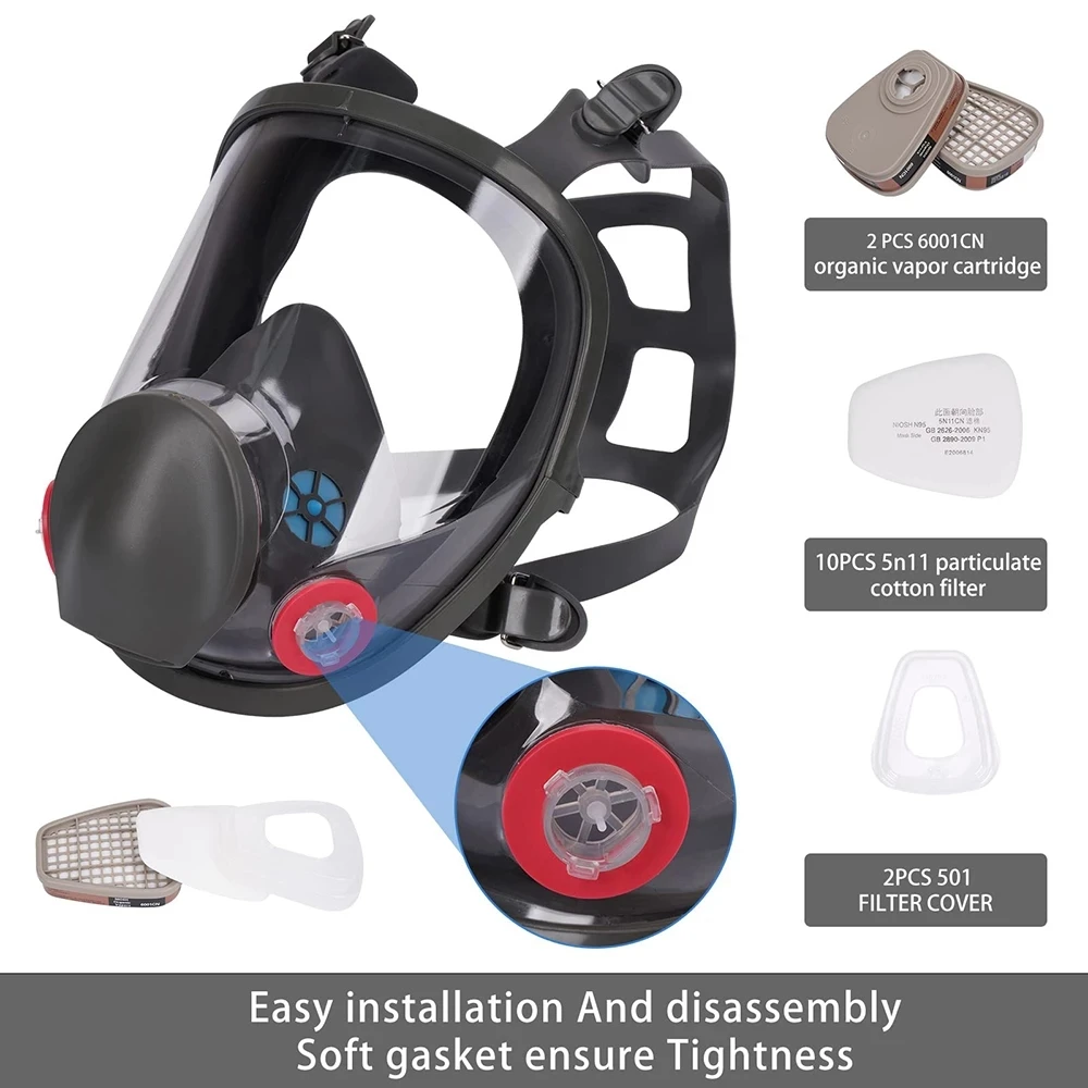 6800 اللوحة الصناعية رش التنفس - مراجعة Dust Mask Construction وسعره